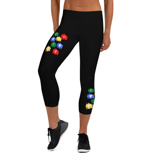 Black Capri Leggings - Capri Leggings | Cutie Pie From The Sky