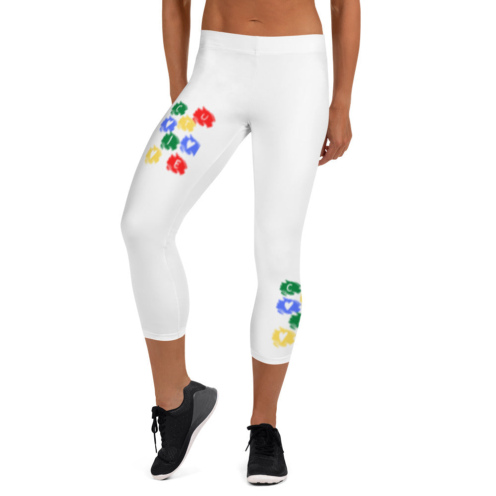 White Capri Leggings - White Yoga Capris | Cutie Pie From The Sky