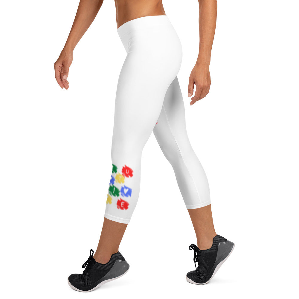 White Capri Leggings - White Yoga Capris | Cutie Pie From The Sky