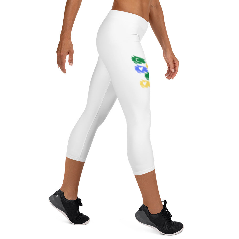 White Capri Leggings - White Yoga Capris | Cutie Pie From The Sky