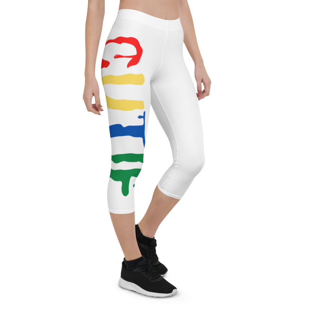 Womens Capri Leggings - Capri Leggings | Cutie Pie From The Sky