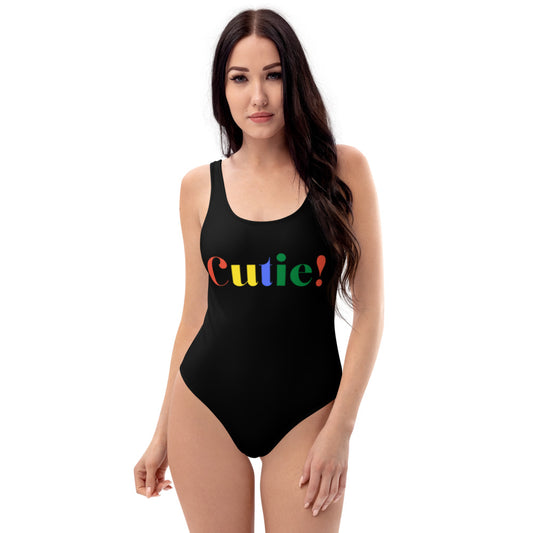 Cutie Black One-Piece Swimsuit