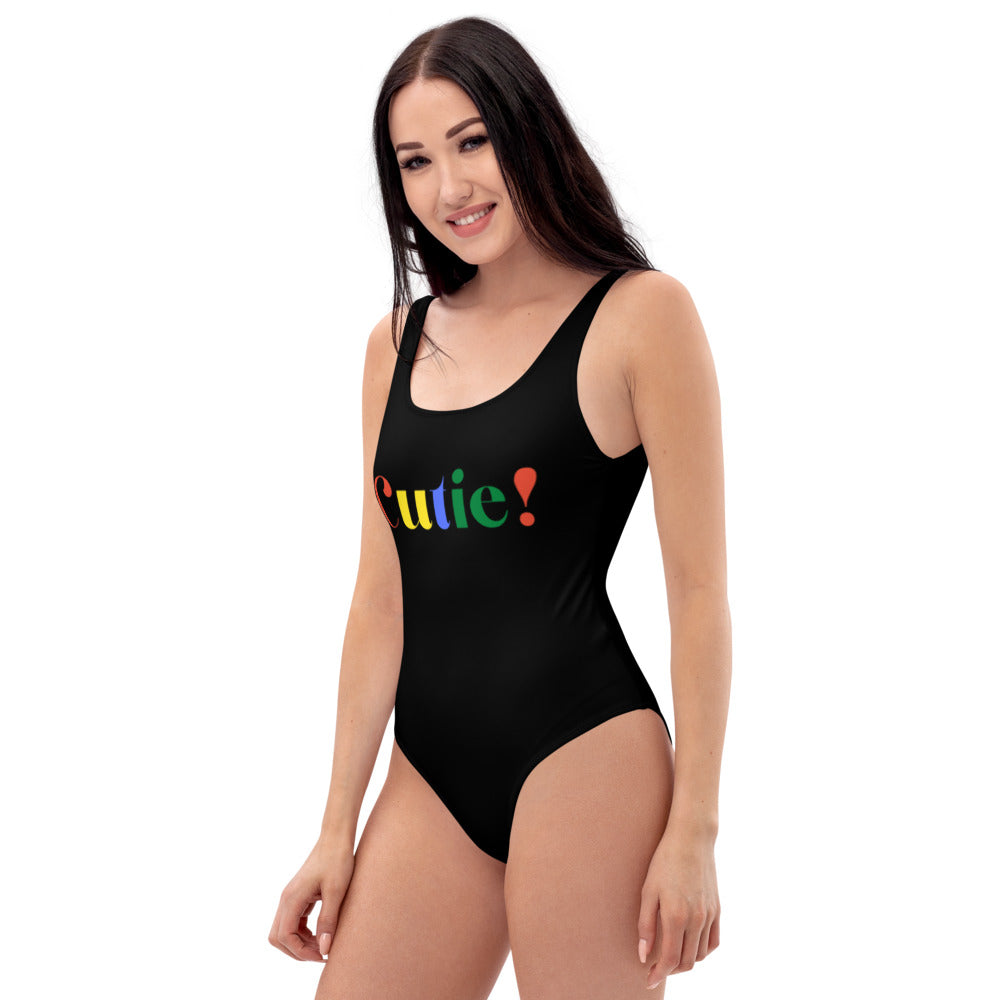 Cutie Black One-Piece Swimsuit