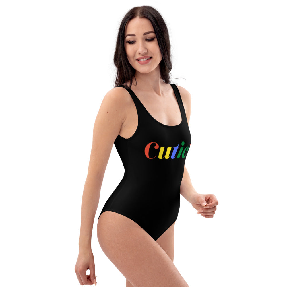 Cutie Black One-Piece Swimsuit