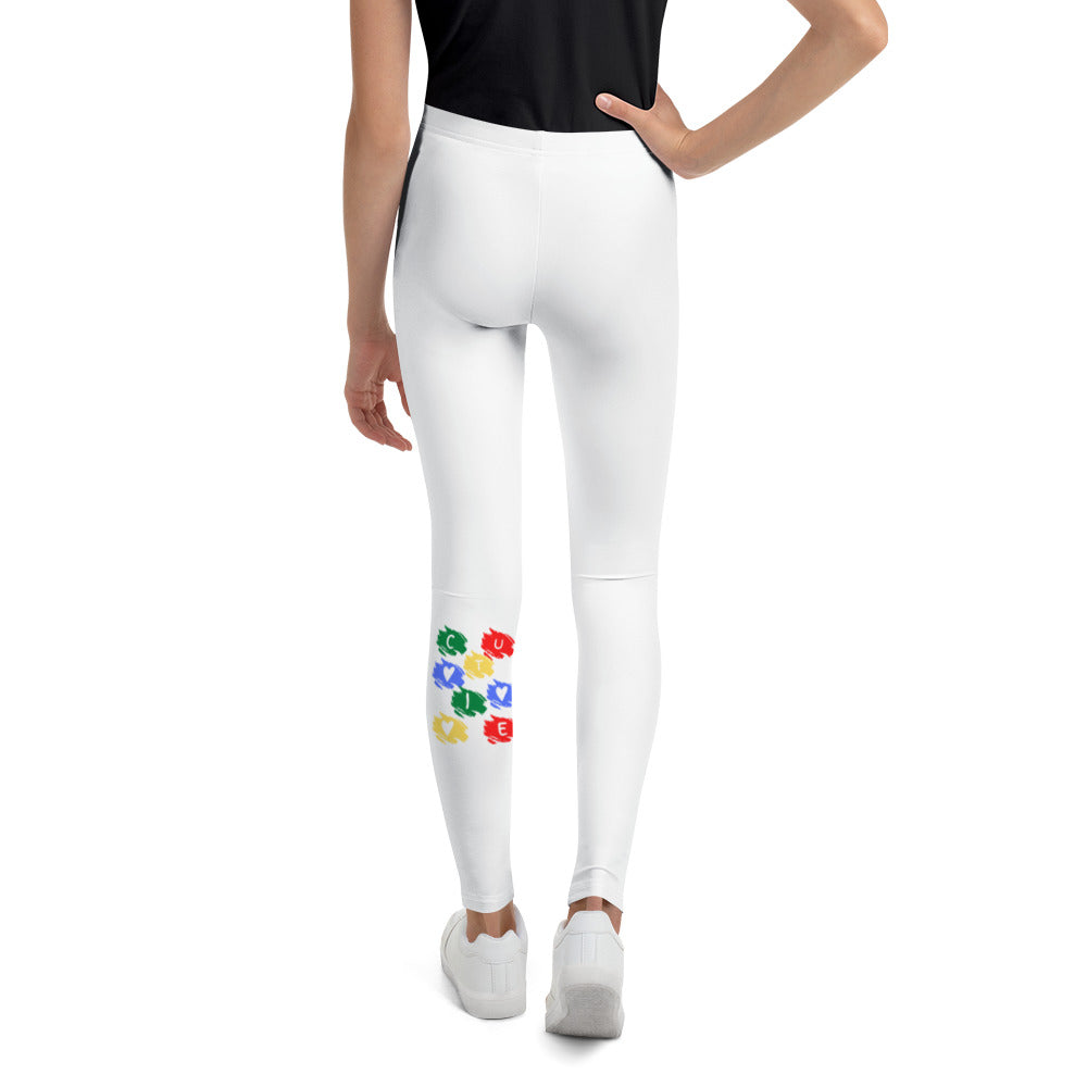 White Leggings Womens - Girl White Leggings | Cutie Pie From The Sky