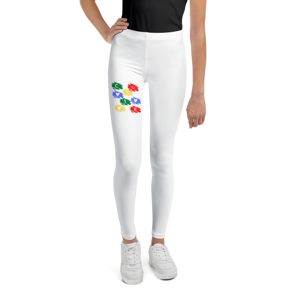 White Leggings Womens - Girl White Leggings | Cutie Pie From The Sky