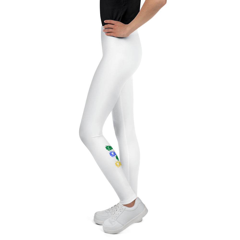 White Leggings Womens - Girl White Leggings | Cutie Pie From The Sky