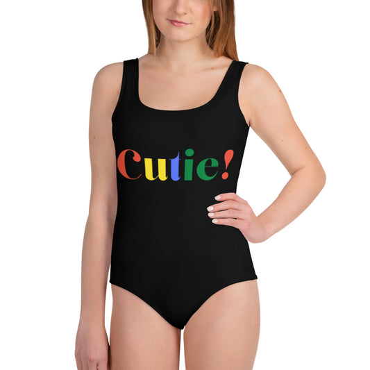 Cutie Black Youth Swimsuit