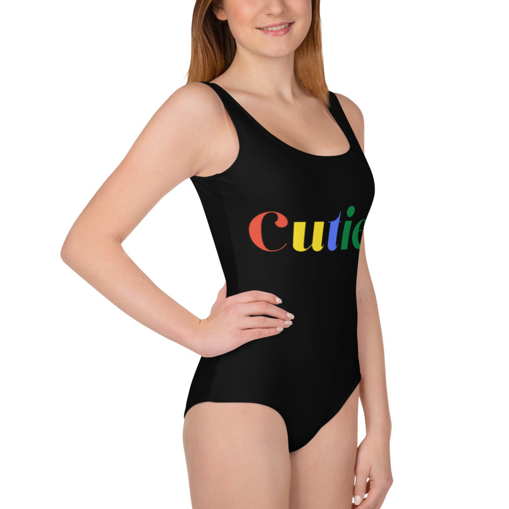 Cutie Black Youth Swimsuit