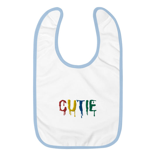 Embroidered Baby Bib - Embroidered Bib | Cutie Pie From The Sky